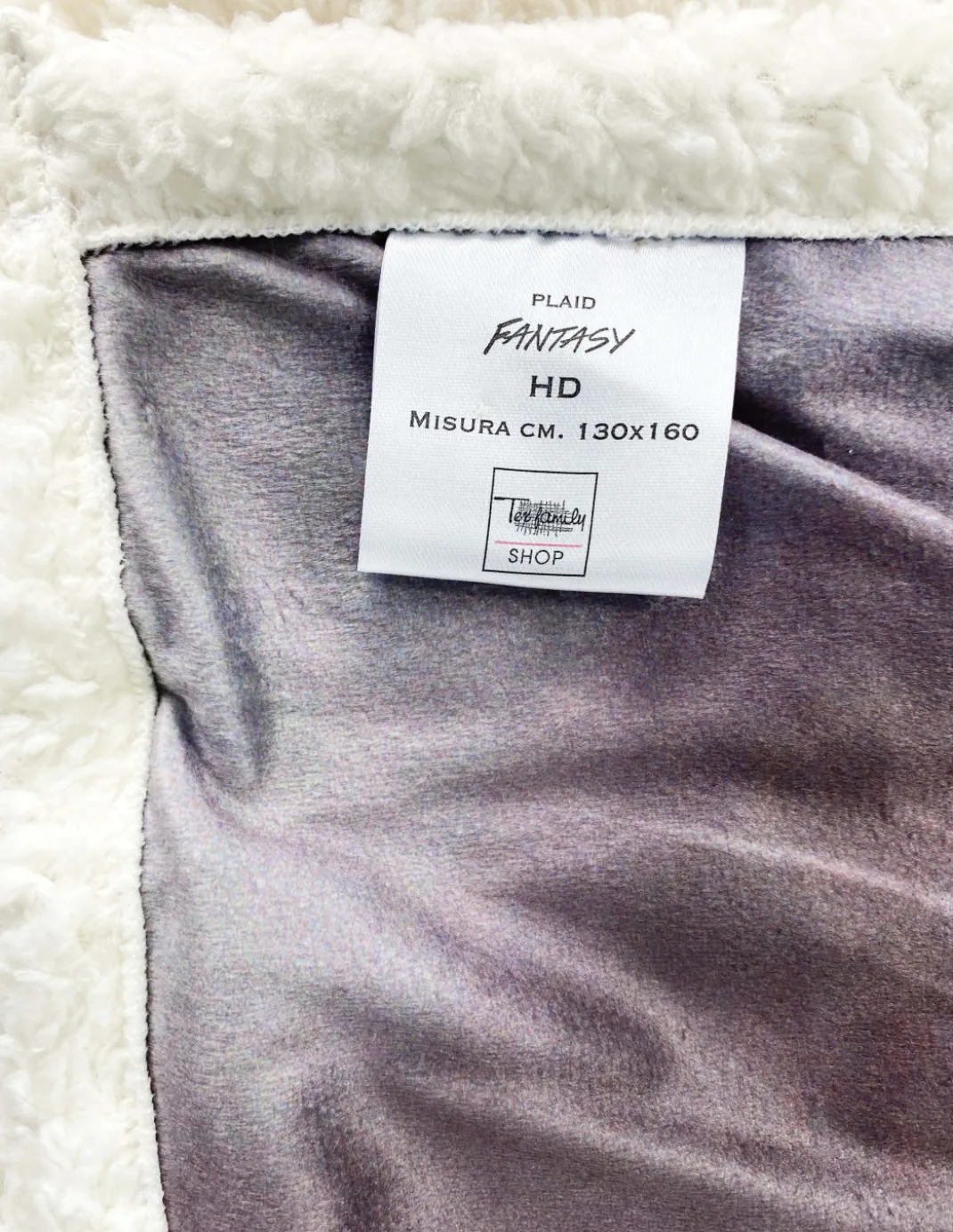 PLAID coperta IN PILE SHERPA fantasy HD LUPO