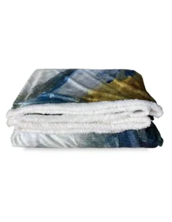PLAID coperta IN PILE SHERPA fantasy HD Dipinto DONNA Isabel oro
