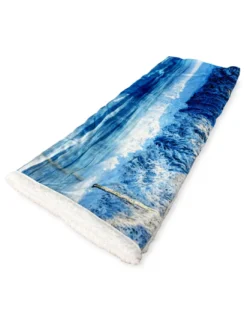 PLAID coperta IN PILE SHERPA fantasy HD LAGO ghiacciato