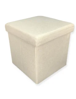 POUF CONTENITORE POGGIAPIEDI TESSUTO TAYLOR BEIGE