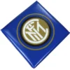 Pouf Contenitore poggiapiedi Inter F.C. Ufficiale Nero Azzurro con Spugna Rubby©