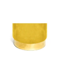 POUF Poggiapiedi Cilindro VELVET in Velluto Unito Senape