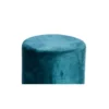 POUF Poggiapiedi Cilindro VELVET in Velluto Unito Petrolio