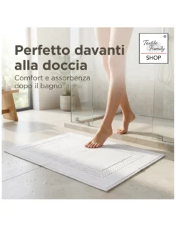 Scendidoccia Bagno Antracite 50x70 Spugna Cotone 450 g/m² - Tappetino Doccia Made in Italy