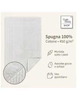 Scendidoccia Bagno Bordaeux 50x70 Spugna Cotone 450 g/m² - Tappetino Doccia Made in Italy
