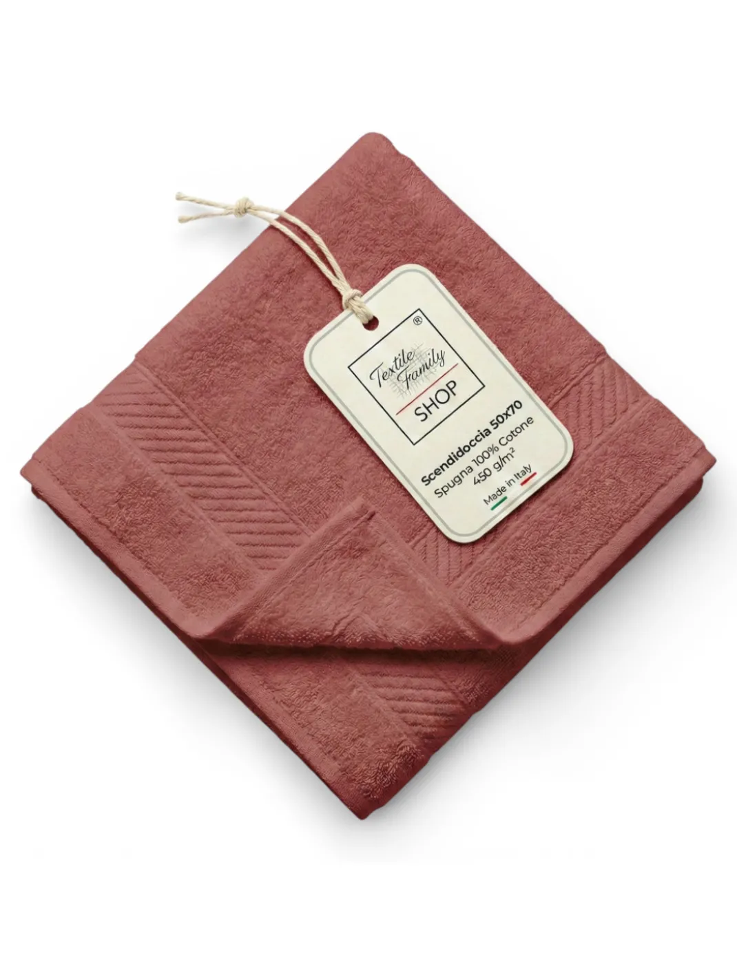 Scendidoccia Bagno Fragola 50x70 Spugna Cotone 450 g/m² - Tappetino Doccia Made in Italy