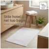 Scendidoccia Bagno Nero 50x70 Spugna Cotone 450 g/m² - Tappetino Doccia Made in Italy