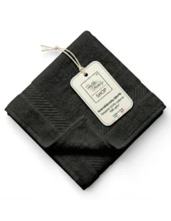 Scendidoccia Bagno Nero 50x70 Spugna Cotone 450 g/m² - Tappetino Doccia Made in Italy