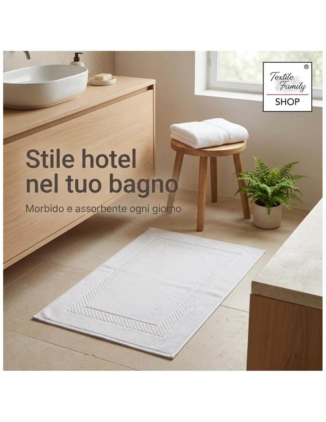 Scendidoccia Bagno Oro 50x70 Spugna Cotone 450 g/m² - Tappetino Doccia Made in Italy