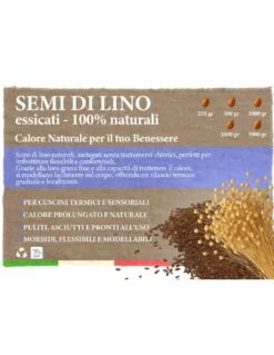 Semi di Lino Naturali Lavati e Sterilizzati β Per Cuscinetti Termici, Impacchi Cosmetici e Uso Artigianale