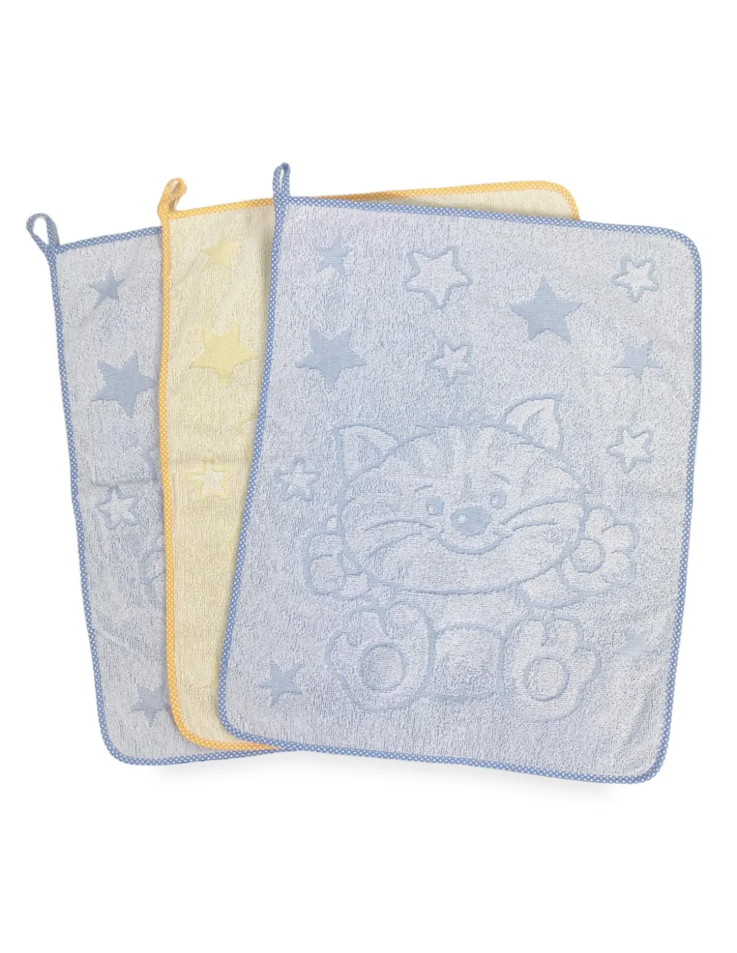SET 3 ASCIUGAMANI ASILO bambino COCCOLE cm. 40x50 in Puro cotone
