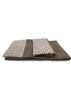 SET asciugamani con bordo FASHION Beige in puro cotone Made in Italy