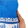 SET asciugamani con bordo GRECIA Mare marino blu in puro cotone Made in Italy