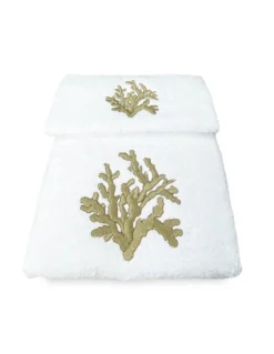 SET asciugamani CORALLO BEIGE puro cotone Made in Italy