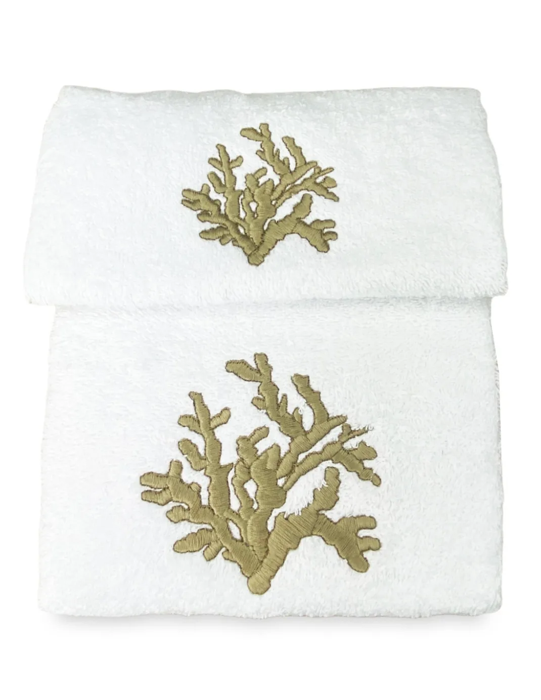 SET asciugamani CORALLO BEIGE puro cotone Made in Italy
