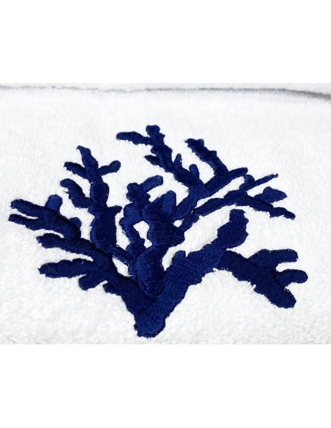 SET asciugamani CORALLO BLU puro cotone Made in Italy