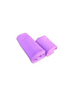 SET ASCIUGAMANI MICROFIBRA LILLA 1+1 VISO E OSPITE
