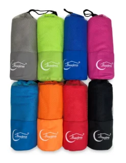 SET asciugamani MICROFIBRA ROSSO 1+1 Viso e Ospite