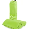 SET asciugamani MICROFIBRA VERDE ACIDO 1+1 Viso e Ospite