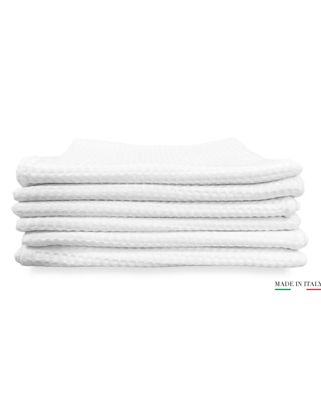 SET 6 asciugamani OSPITE Cotone TINTA UNITA bianco NIDO D'APE FORNITURA ALBERGHIERA cm.40X60