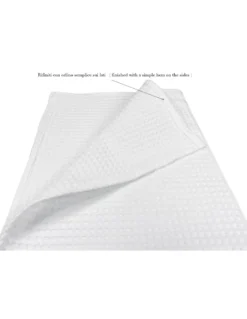 SET 6 asciugamani OSPITE Cotone TINTA UNITA bianco NIDO D'APE FORNITURA ALBERGHIERA cm.40X60