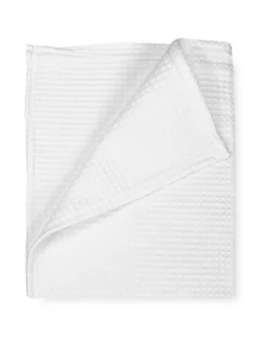 SET 6 asciugamani OSPITE Cotone TINTA UNITA bianco NIDO D'APE FORNITURA ALBERGHIERA cm.40X60