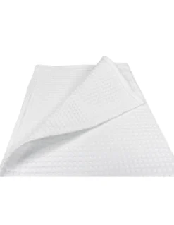 SET 6 asciugamani OSPITE Cotone TINTA UNITA bianco NIDO D'APE FORNITURA ALBERGHIERA cm.40X60