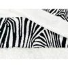 SET ASCIUGAMANI spugna JACQUARD 1+1 VISO e ospite ZEBRATO bianco