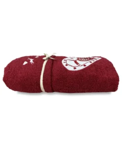 SET asciugamani TIROLO tirolese CUORE CERVO ROSSO