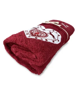 SET asciugamani TIROLO tirolese CUORE CERVO ROSSO