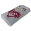 SET Asciugamani TIROLO tirolese CUORE CERVO GRIGIO