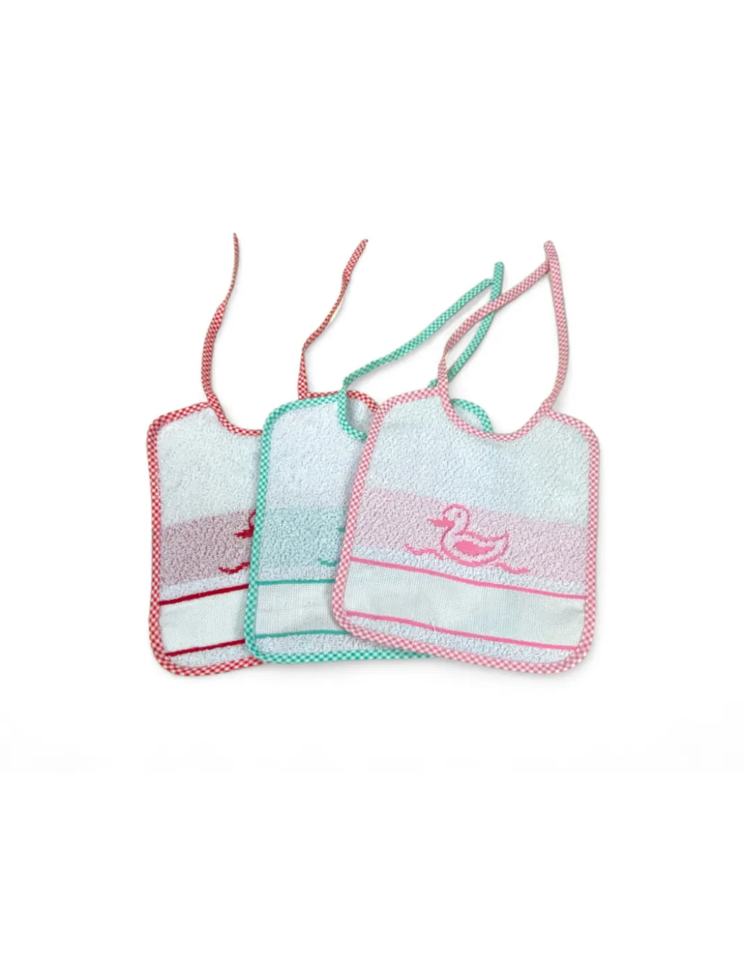SET BAVAGLINI BAMBINA FEMMINA POPPY © cm. 20x24 bavaglio con lacci e tela AIDA