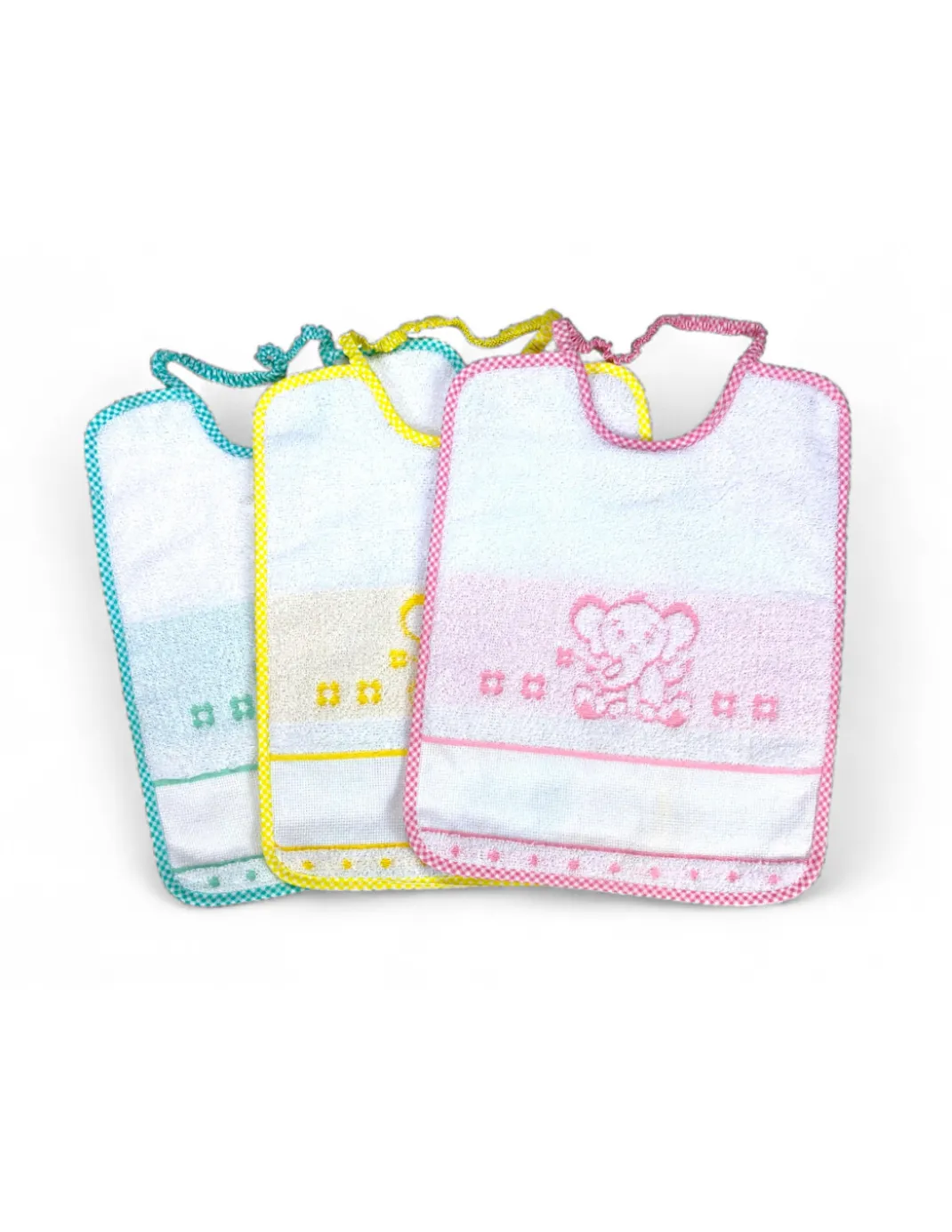 SET BAVAGLINI BAMBINA FEMMINA POPPY © cm. 24x30 bavaglio con elastico e tela AIDA