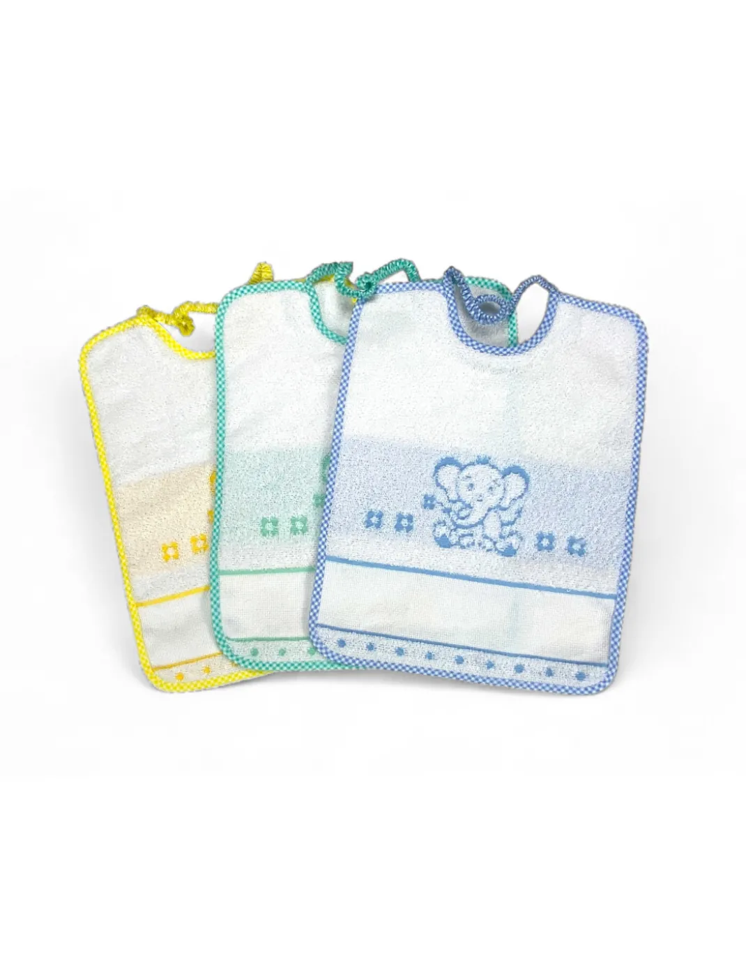 SET BAVAGLINI BAMBINO MASCHIO POPPY © cm. 24x30 bavaglio con elastico e tela AIDA