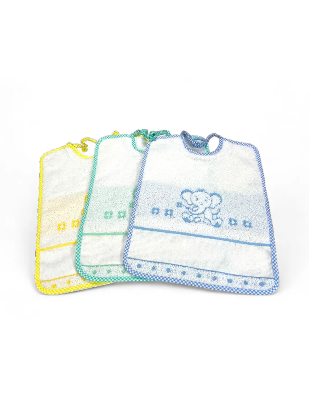 SET BAVAGLINI BAMBINO MASCHIO POPPY © cm. 24x30 bavaglio con elastico e tela AIDA