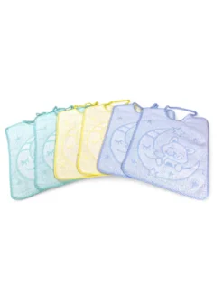 SET BAVAGLINI BAVETTE bambini e bambine mini JACK © cm. 26x34 bavaglio con elastico in puro cotone