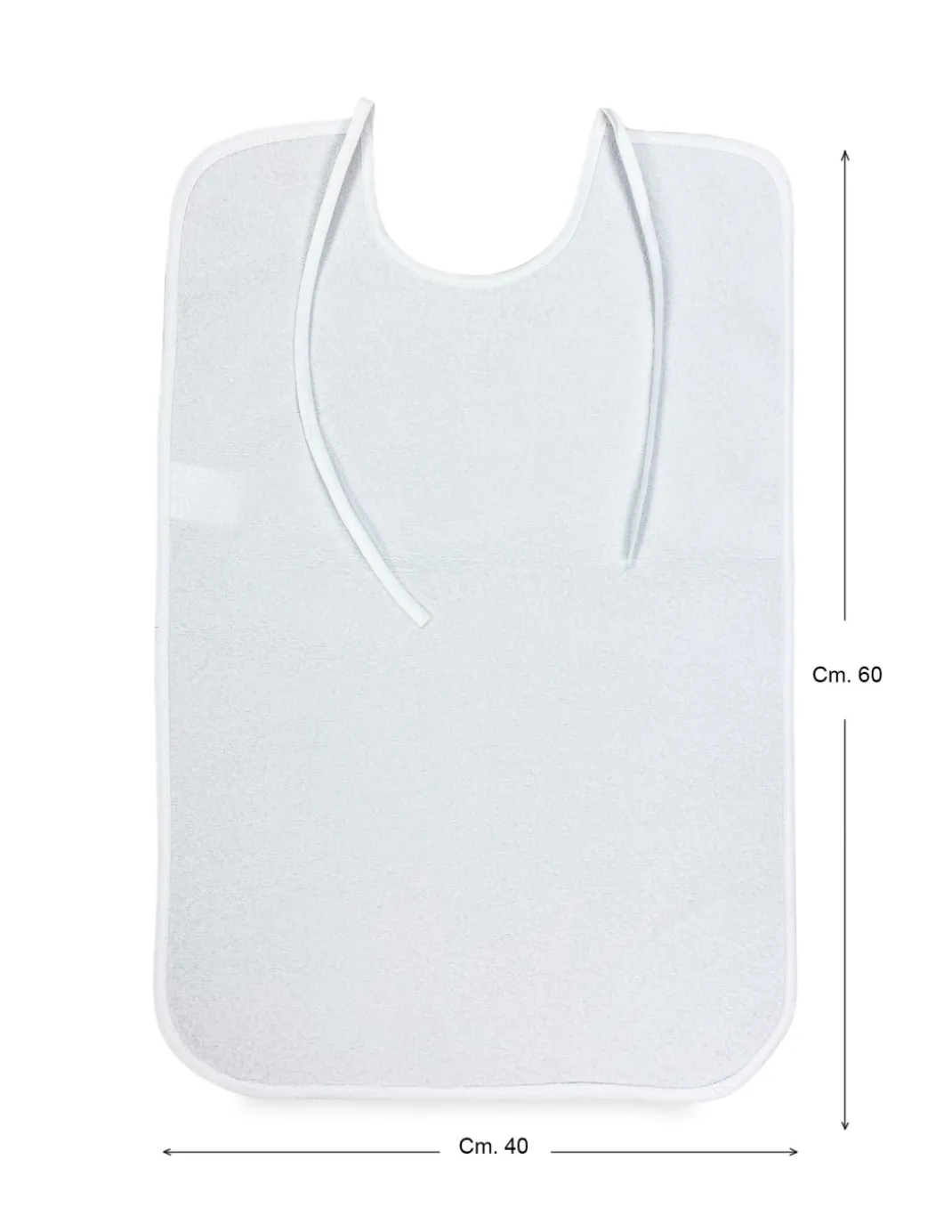 SET Bavaglione Bianco da ADULTO Impermeabile REMO © bavaglio con LACCI antimacchia