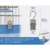 Set 20 Clip Gustavo in Acciaio Inox per Tende, Mollette con Gancio a S Reggitenda