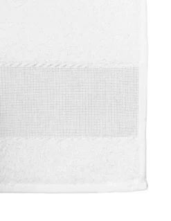 SET di 3 ASCIUGAMANI ASILO in TINTA Unita TUTTO Bianco con tela AIDA per ricamare