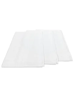 SET di 3 ASCIUGAMANI ASILO in TINTA Unita TUTTO Bianco con tela AIDA per ricamare