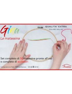 Set 50 Matassine Punto Croce GINA la matassina filato per ricamare filo e KIT ricamo