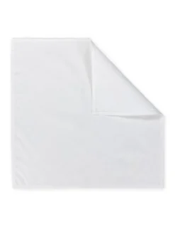 Set 4 Tovaglioli Cotone Bianchi, Tovaglioli Stoffa 42x42 cm, Fiandra, Orlo su 4 Lati, 100% Puro Cotone