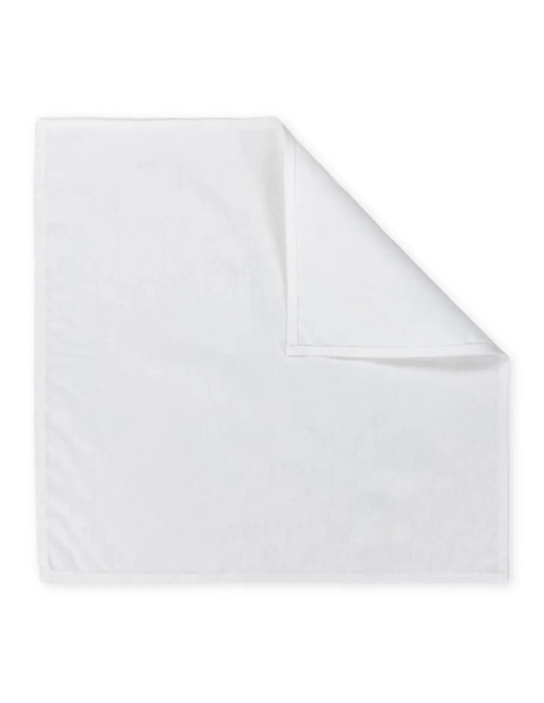 Set 4 Tovaglioli Cotone Bianchi, Tovaglioli Stoffa 42x42 cm, Fiandra, Orlo su 4 Lati, 100% Puro Cotone