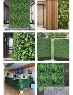SIEPE Decorativa da Parete Finta Artificiale a Foglie per Muri e Balconi Ornamentale da Interno e da esterno Cile