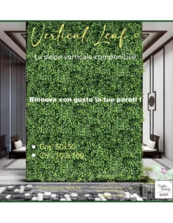 SIEPE Decorativa da Parete Finta Artificiale a Foglie per Muri e Balconi Ornamentale da Interno e da esterno Perù