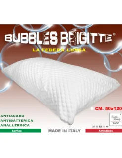 SOTTO FEDERA Antiacaro ANALLERGICA BRIGITTE massaggiante BUBBLES cm. 50x120 misura Francese Piazza e Mezza
