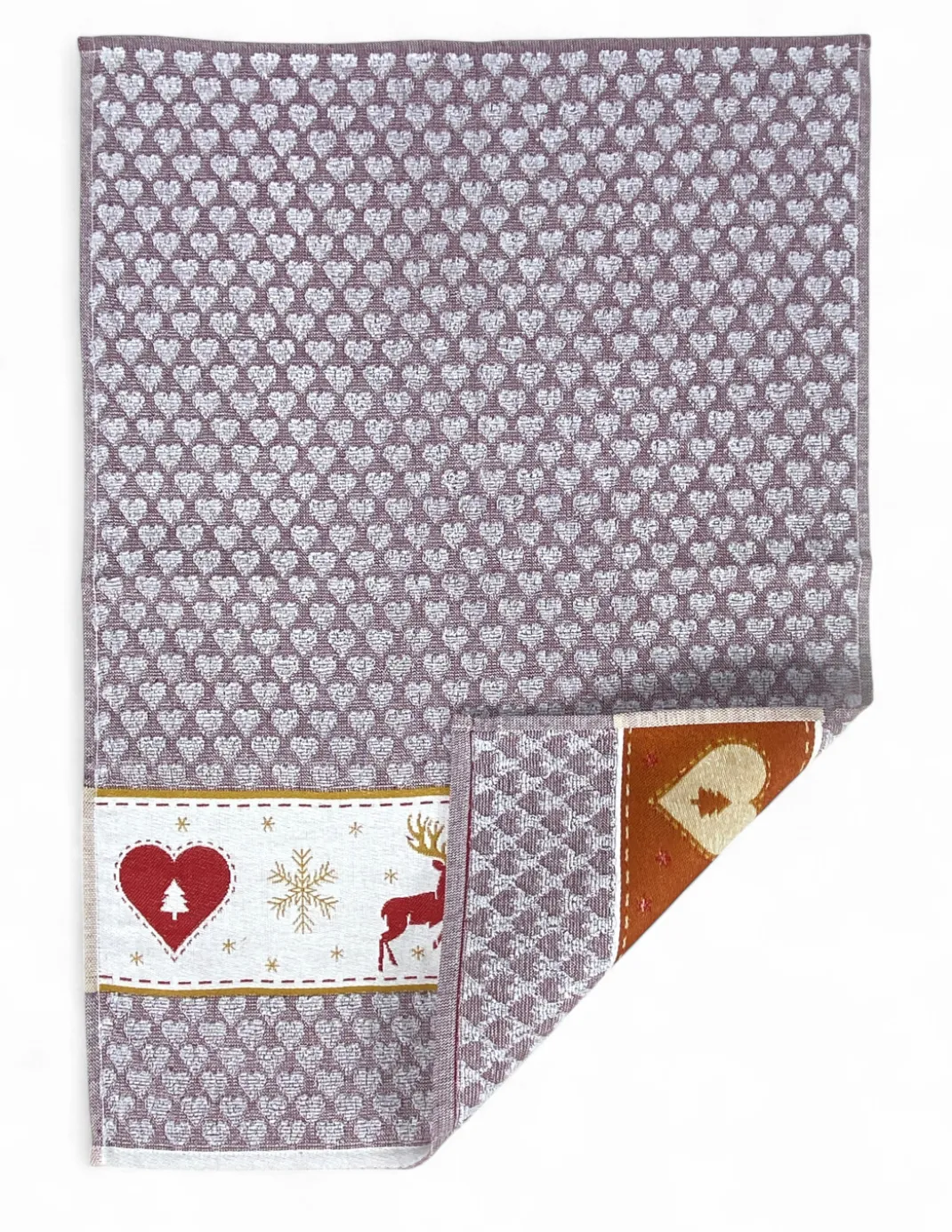 Strofinacci Cucina Cotone Jacquard Natale - Set 6 Pezzi 50x80 cm, Alta Assorbenza, 3 Colori Assortiti, Made in Italy
