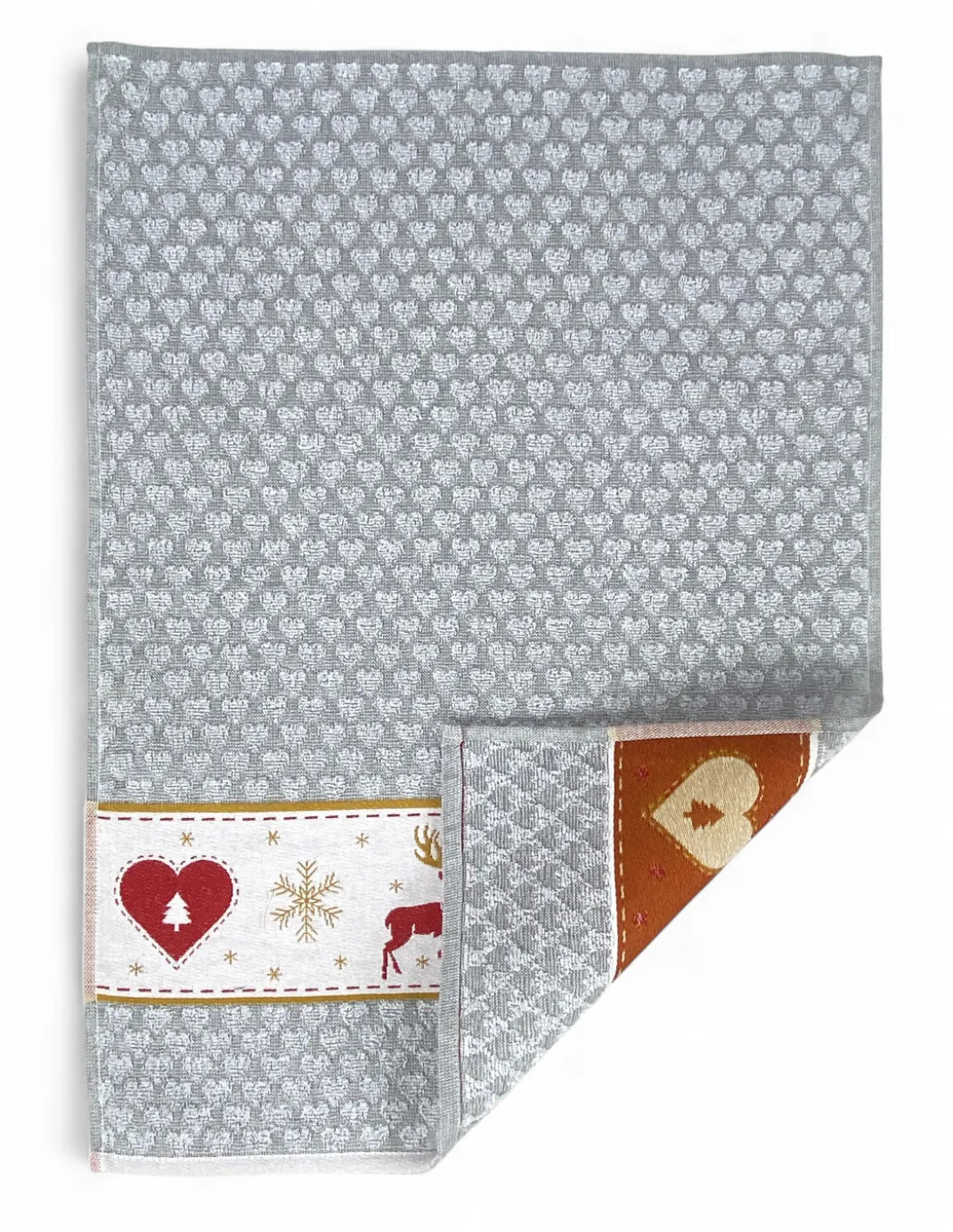 Strofinacci Cucina Cotone Jacquard Natale - Set 6 Pezzi 50x80 cm, Alta Assorbenza, 3 Colori Assortiti, Made in Italy