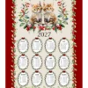 Strofinacci cucina cotone Natale calendario 2027 maxi 50x70cm – Set 6 Pezzi, 3 Stampe, Idea Regalo, Made in Italy variante B