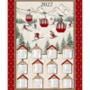 Strofinacci cucina cotone Natale calendario 2027 maxi 50x70cm – Set 6 Pezzi, 3 Stampe, Idea Regalo, Made in Italy variante A